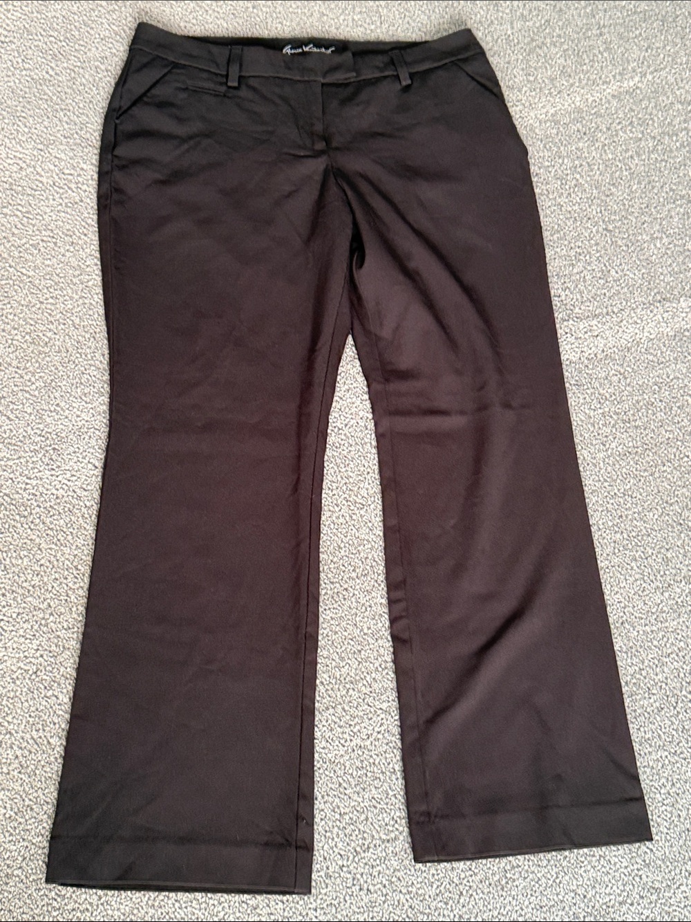 Gloria Vanderbilt Straight-Leg Dress Pants. Dark Brown. Size 12 Short.